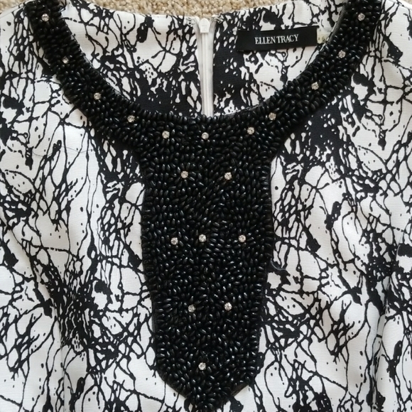 ❤EUC❤ Ellen Tracy Womens Beaded Dress size 6 - Picture 2 of 8